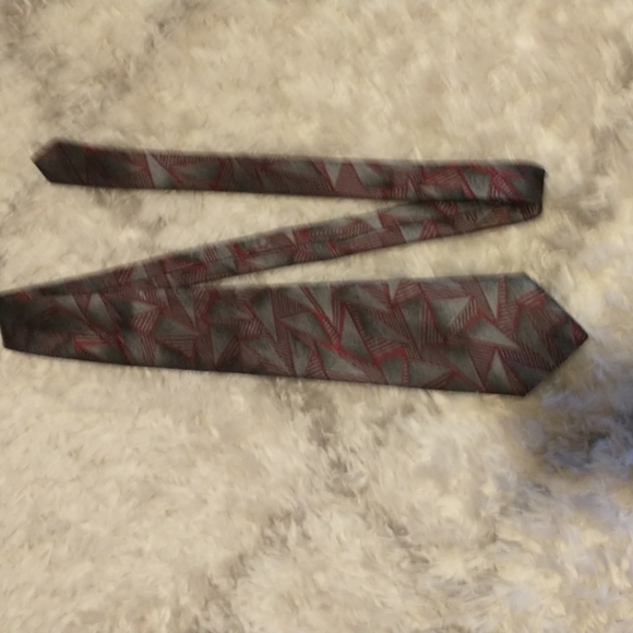 Oscar de la Renta silk geometric pattern necktie👔 - Picture 6 of 6